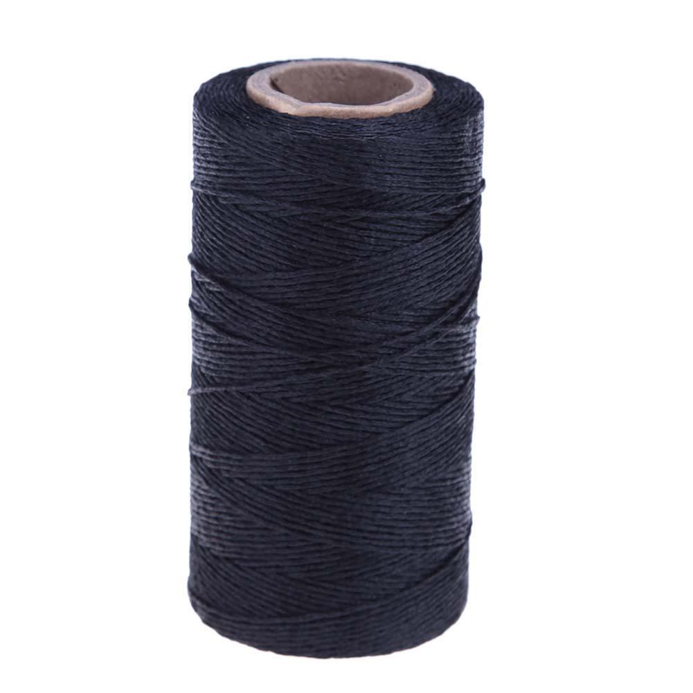 Diy 260m 150d/16 Flat Wax Line Thread Hand Stitching Sew Craft Tools(black)