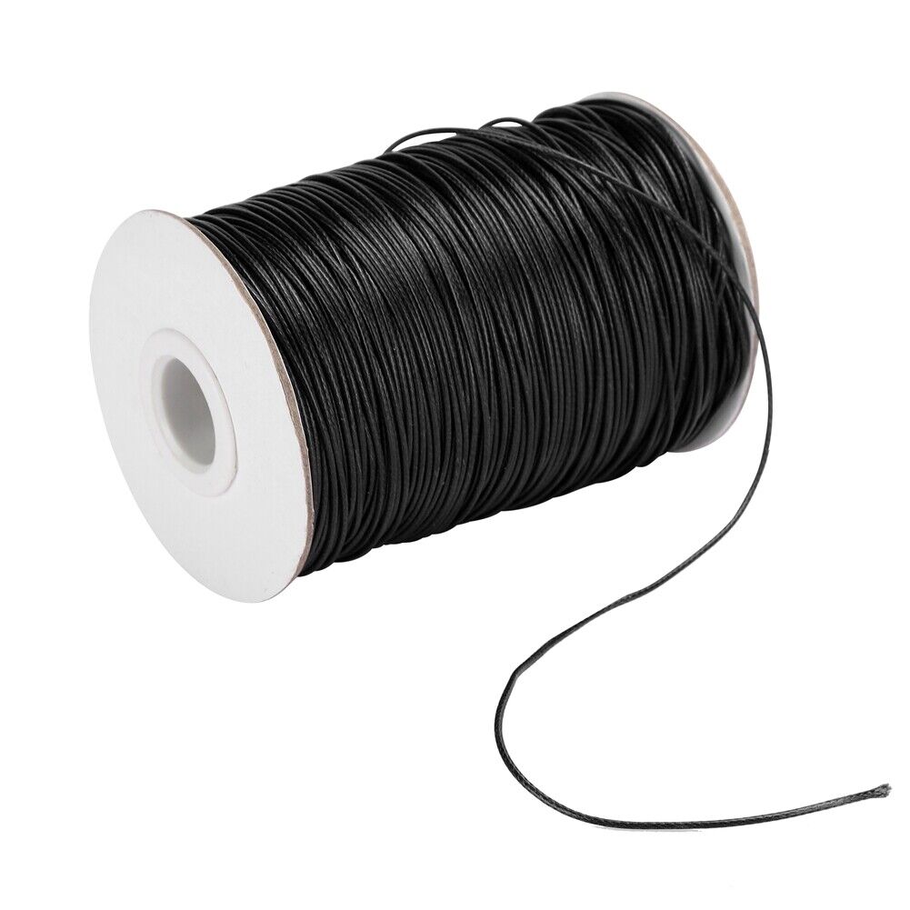 (black) Bracelet String 6 Colors Craft Waxed Cotton Cord Hand-woven Sewing
