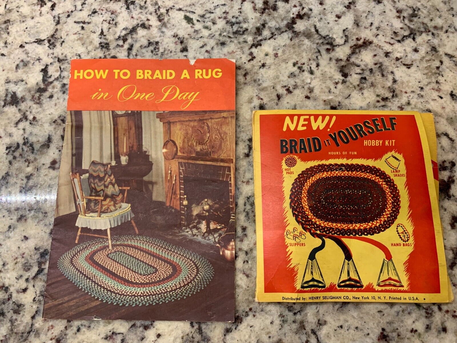 Vintage Rug Making Braiding Kit—10 Fabric Folder Tools And Booklet
