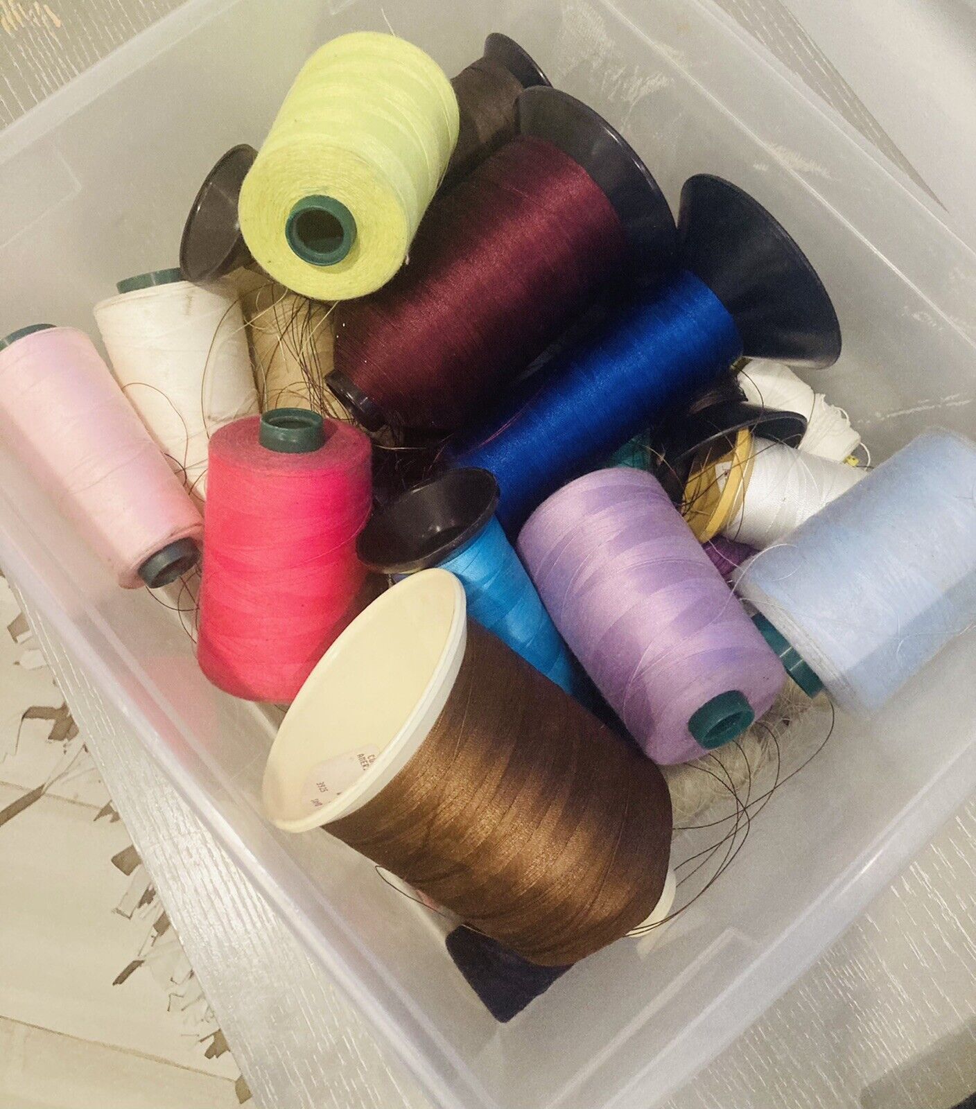 Leather Thread Spool Tex Sewing Color Grab Box