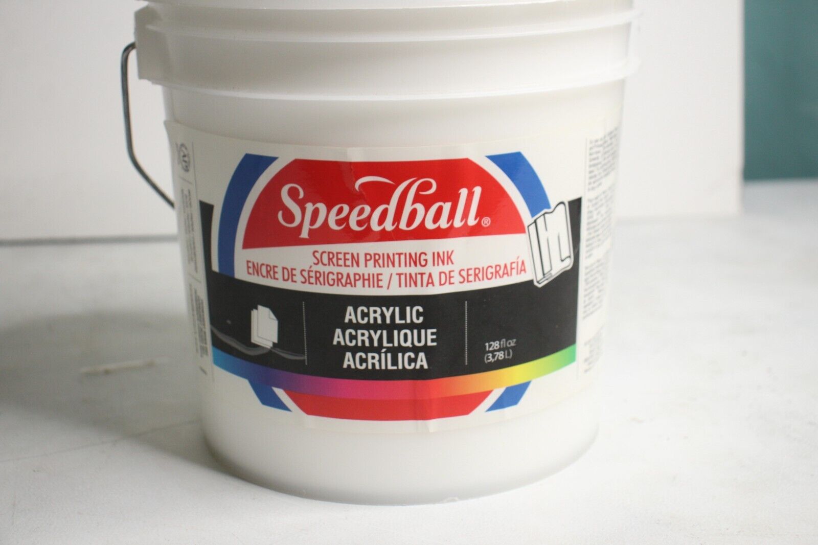 Speedball Screen Printing Ink Acrylic White 128 Oz Gallon