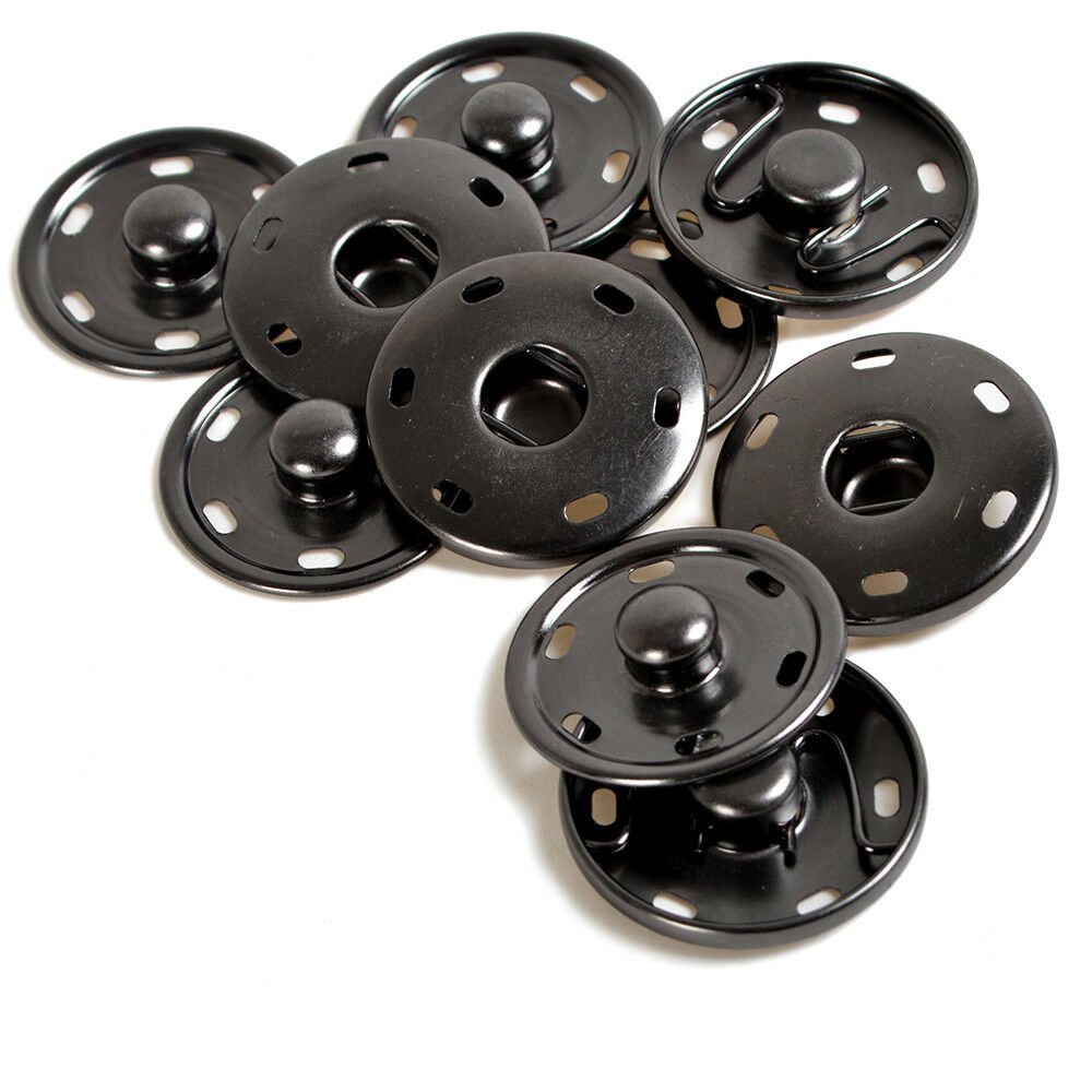 15/17/21/25/30mm Gunmetal Black Sewing Sew-on Snap Button Press Studs Fasteners