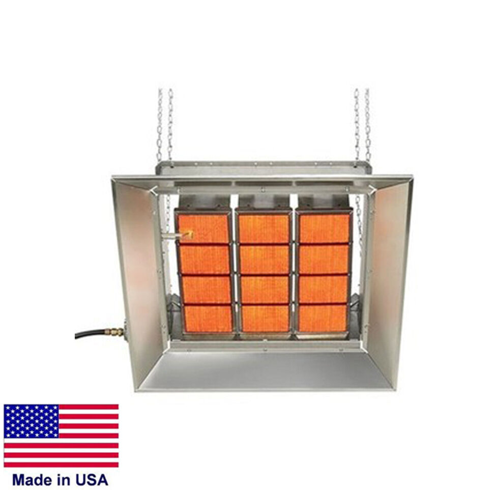 Heater - Commercial - Ceramic Infrared - Lp Propane - Aluminum Stl - 130,000 Btu