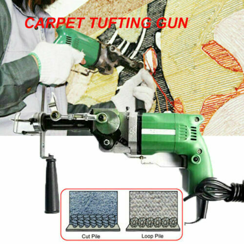 Electric Hand Rug Tufting Gun Carpet Weaving Rug Machine Cut / Loop Pile 2 In 1