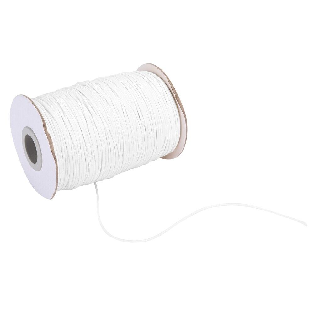 (27white) Waxed Cotton Cord 6 Colors Bracelet String Craft Elastic Sewing