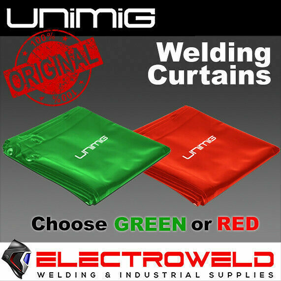 Unimig Welding Curtain, Red Green Screen Fire Heat Proof Resistant Xcelarc Xabsf