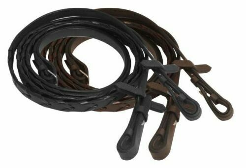 Adams-tack Leather Plaited Reins In All Size And Colour