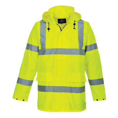 Portwest Us160 Hi-vis Reflective Safety Work Lite Waterproof Traffic Jacket Ansi