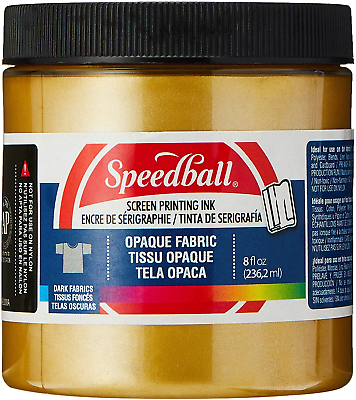 Opaque Fabric Screen Printing Ink Colour: Gold, Size: 8 Oz