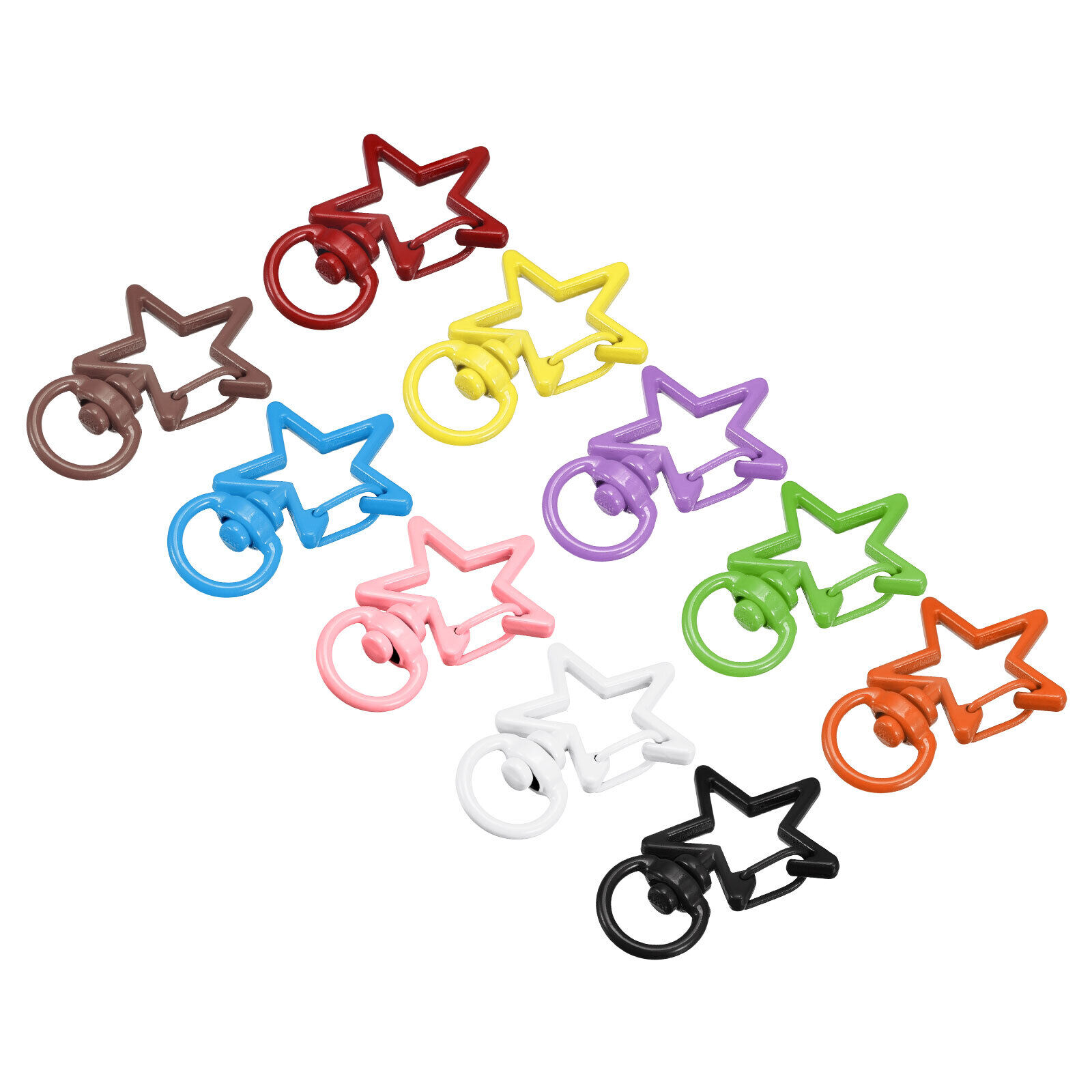 Swivel Clasps Snap Hook, Star Shape Lobster Claw Clasp For Diy, Set Of 10 Colors