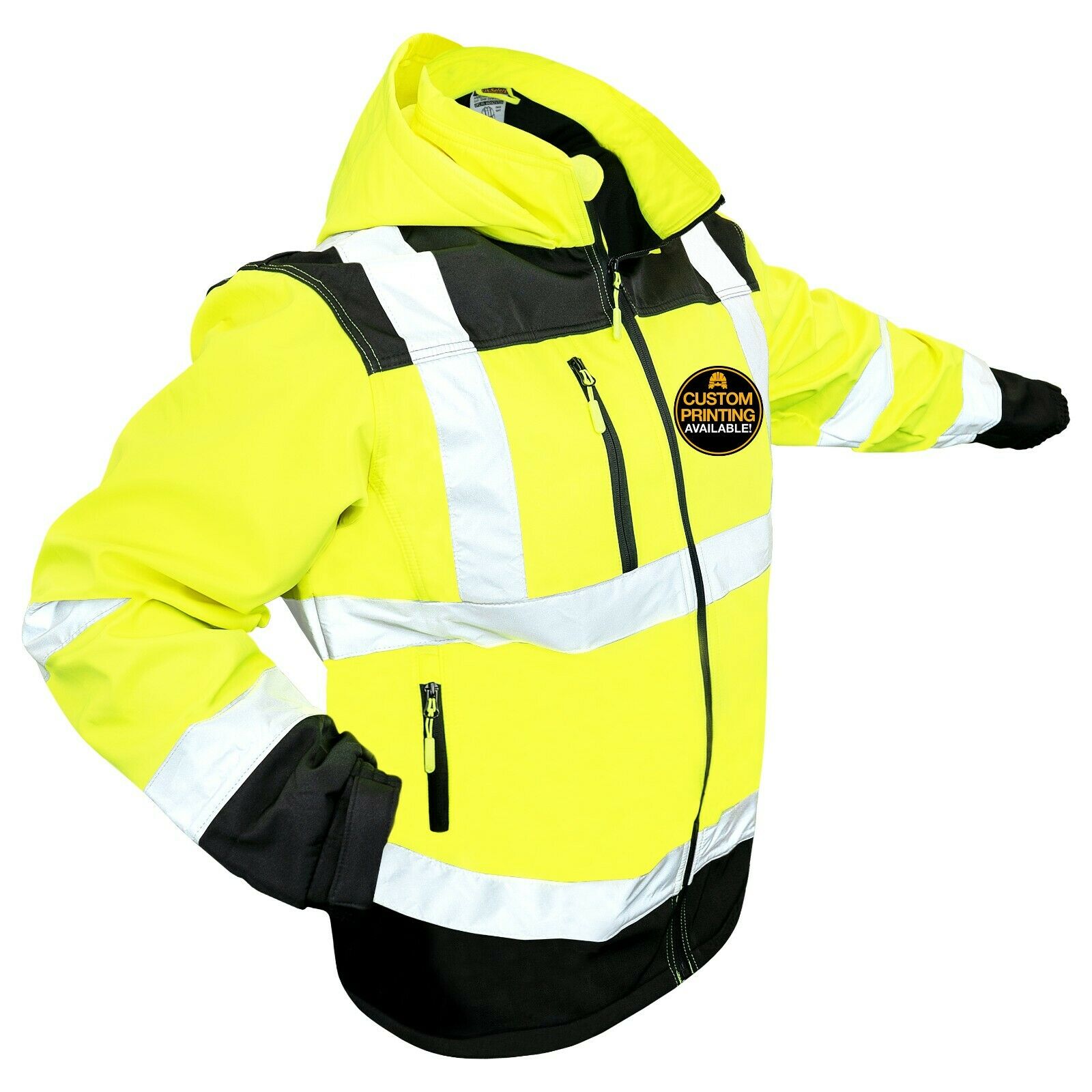 Kwiksafety Agent Reflective Hi Vis Soft Shell Ansi Class 3 Safety Jacket