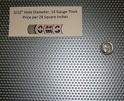 Perforated Steel 3/32 Inch Hole 14 Gauge Price Per 28 Square Inches Screen Sieve