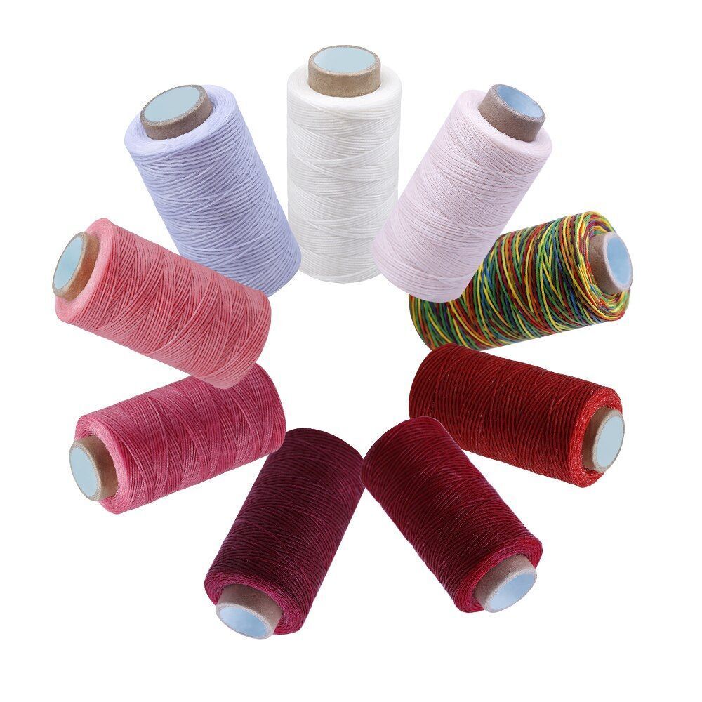 Waxed Thread Cord String Leather Sewing Hand Wax Stitching Crafts Polyester 150d