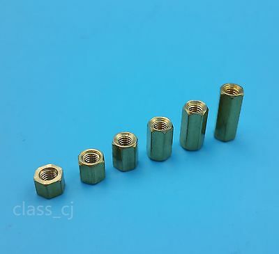 50pcs Brass Hexagonal Female Nut M3 X 4/5/6/8/10/12mm Pcb Board Standoff/spacer