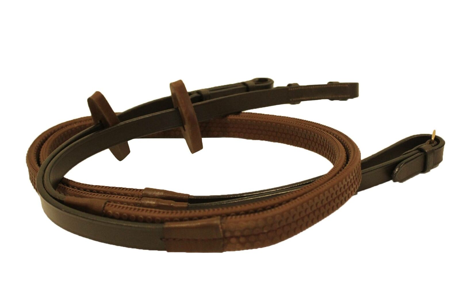 Rambo Micklem Rubber Reins Pony Brown