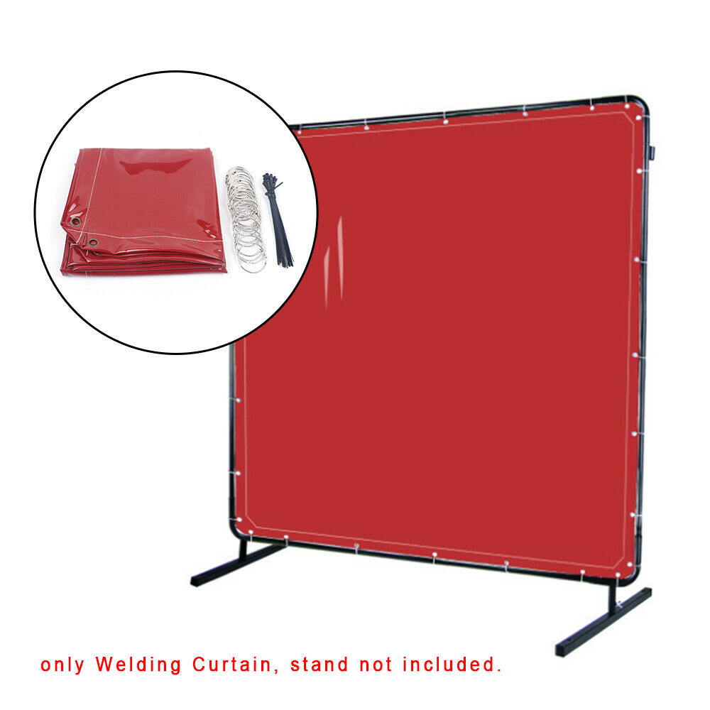1.74m*1.74m Welding Screen Welding Curtain Portable Flame-resisdant Vinyl Red Us