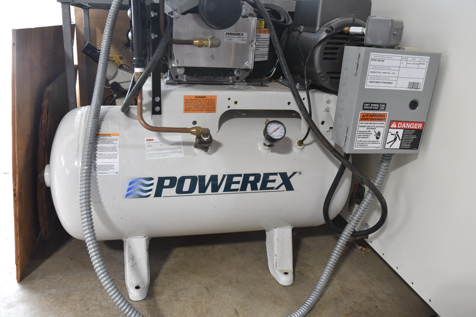 Powerex Oilless Scroll Compressor,  Sts 130162,  Low Hours