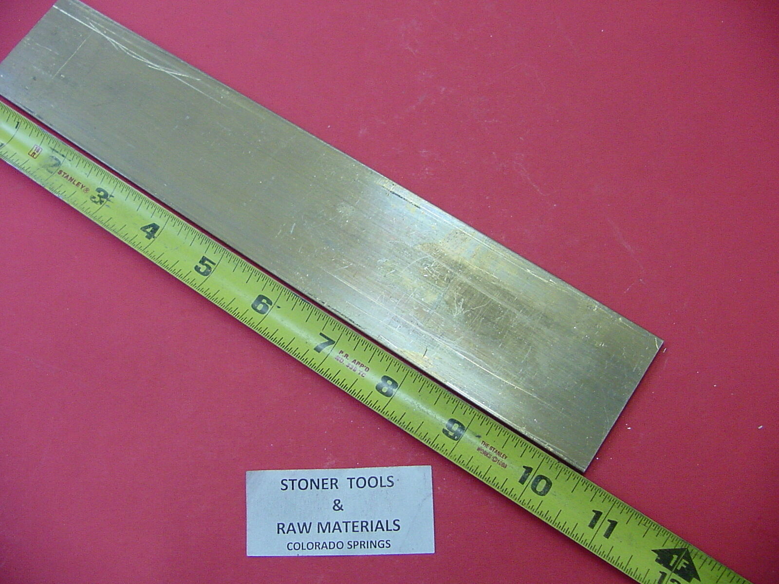 1/8 x 3 C360 Brass Flat BAR 14 Long Solid .125 Plate Mill Stock H02 