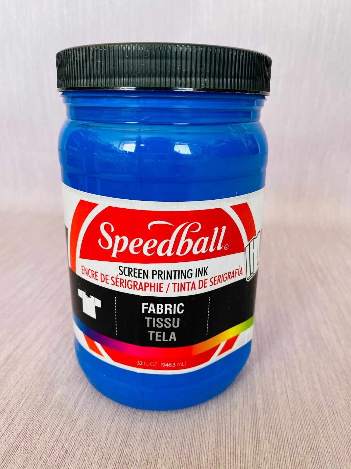 New Speedball Fabric Screen Printing Ink 32 Ounce Blue 4602